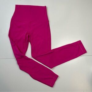 Hot Pink Lululemon tight Leggings size 2 Barbie core Princesscore